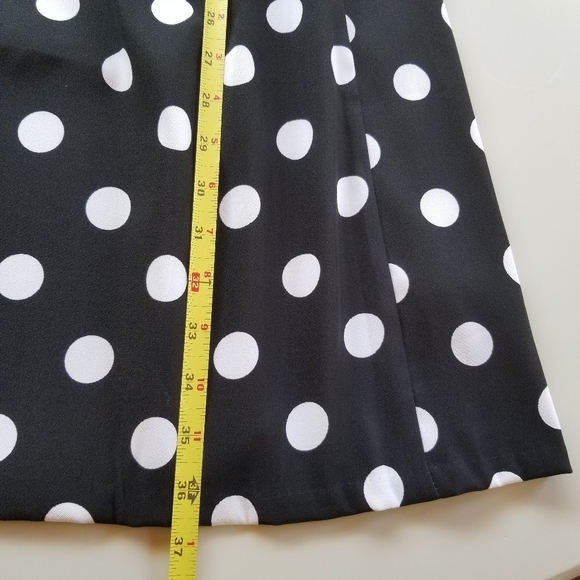 AB Studio Women's Black and White Polka Dot Dress - Picture 10 of 12